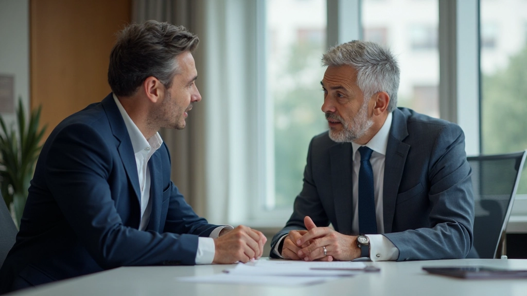 Специалист по финансовому консультированию встречается с клиентом