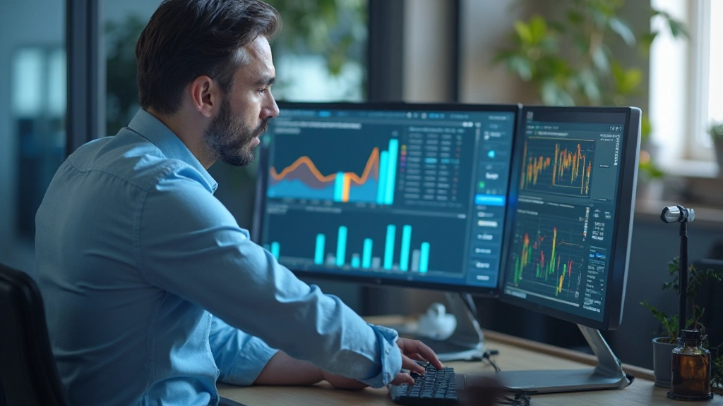 Анализ финансовых показателей и графиков на компьютере